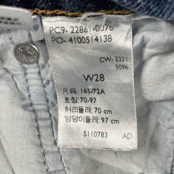 Levis Premium Wedgie Jeans Womens 28 Button Fly Mid Rise Denim Dark Wash - Picture 5 of 11